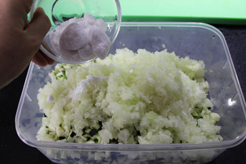 Jacican curried zucchini relish add salt